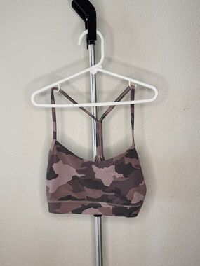 Lululemon Flow Y Nulu Sports Bra - Mauve Camo Bralette